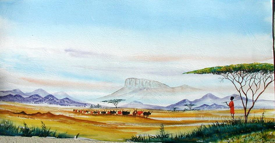 Kolii Paul Kilimbogo taureaux Peintures à l'huile
